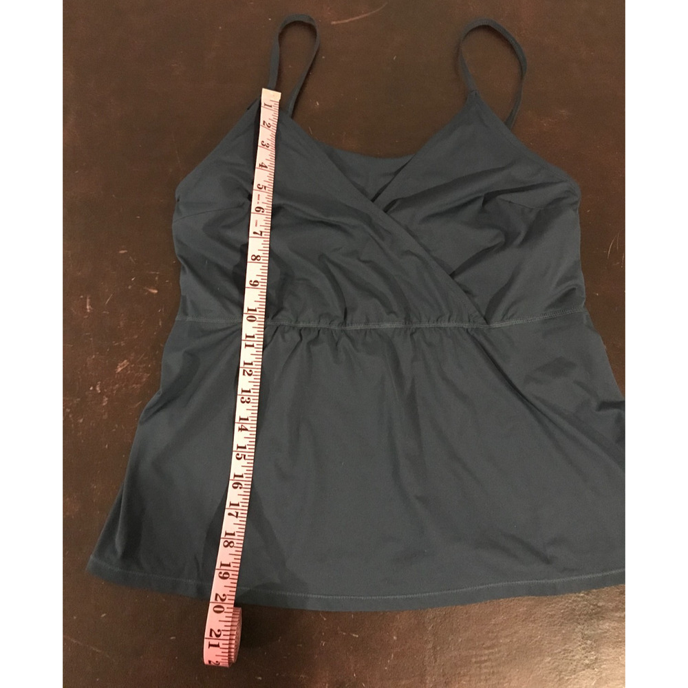 Sweaty Betty Obi Vest Large Blue Wrap Tank Built In Bra Athleisure Top - Picture 6 of 9